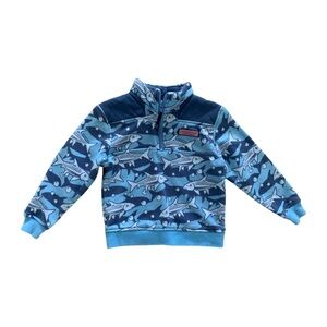 Vineyard Vines Kids Blue Shark Print Pullover